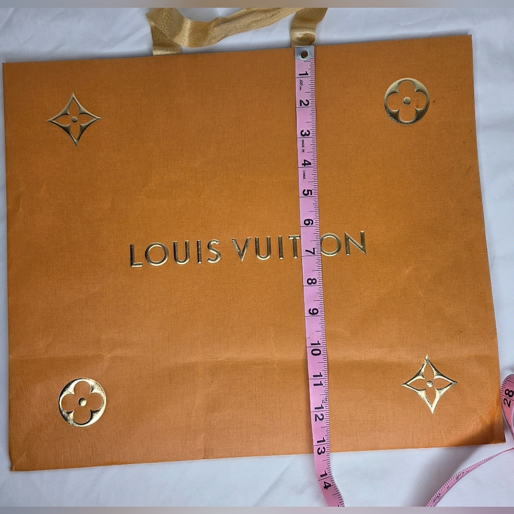Louis Vuitton Large Shopping Bag In Orange And Gold Accent - Picture 8 of 8
